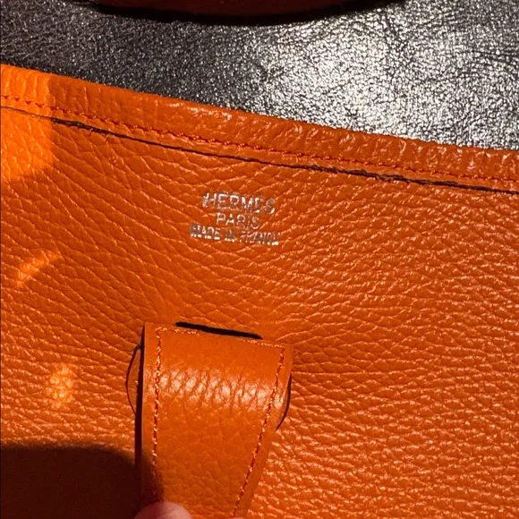 Hermes Taurillon Clemence Evelyne Orange - Picture 7 of 12